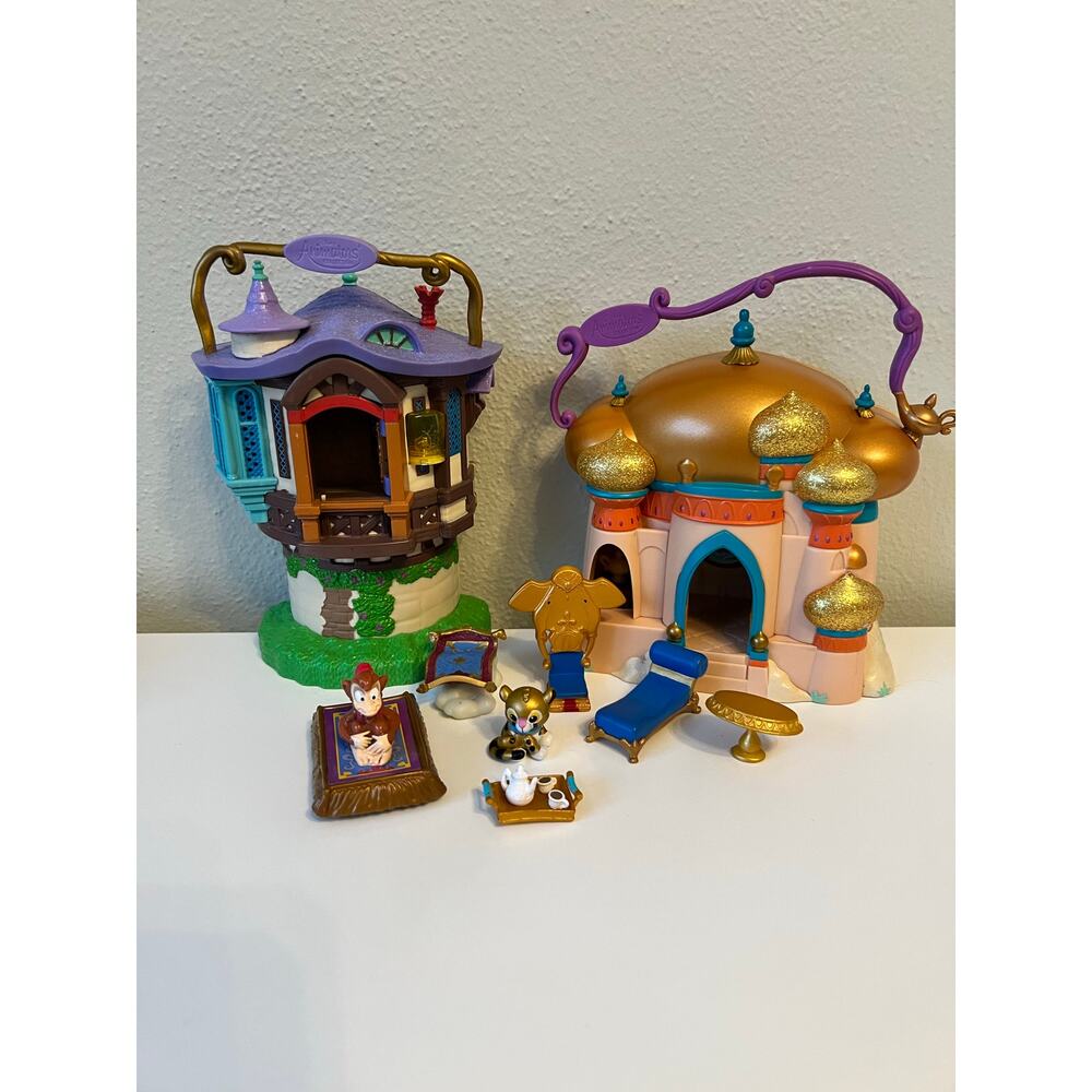 Disney Parks Animators Jasmine Play-set and Rapunzel Tangled Set *Read